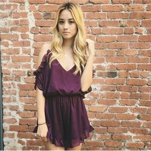 Lovers and friends Malia romper plum purple